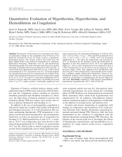 Quantitative Evaluation of Hypothermia, Hyperthermia, and