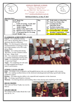 AXEDALE PRIMARY SCHOOL &ldquo;Excellence Through Endeavour