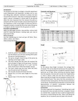 Penny Drop Lab