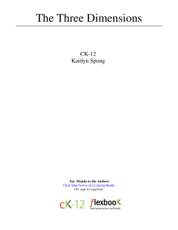 The Three Dimensions