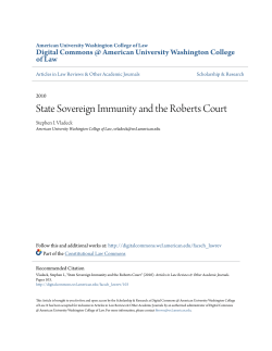 State Sovereign Immunity and the Roberts Court