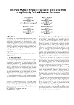 Minimum Multiple Characterization of Biological Data using Partially