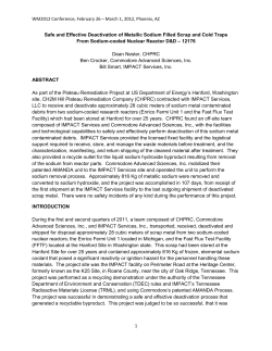 Safe and Effective Deactivation of Metallic Sodium Filled Scrap and