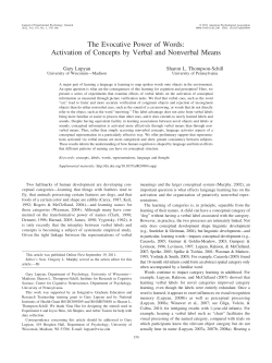 The Evocative Power of Words: Activation of