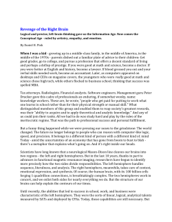 Revenge of the Right Brain