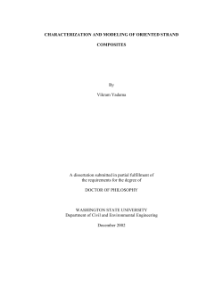 Characterization and modeling of oriented strand composites