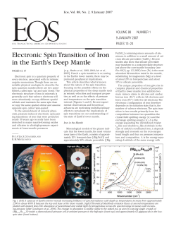 Electronic Spin Transition of Iron in the Earth`s Deep Mantle