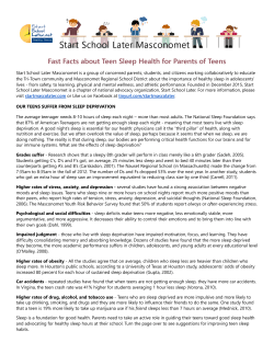 Fast Facts about Teen Sleep Health for Parents of Teens