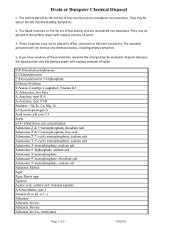 Drain or Dumpster Chemical Disposal