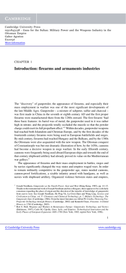 Introduction: firearms and armaments industries