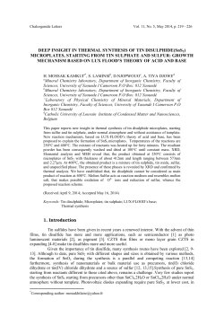 DEEP INSIGHT IN THERMAL SYNTHESIS OF TIN DISULPHIDE