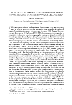 THE INITIATION OF NONHOMOLOGOUS CHROMOSOME PAIRING