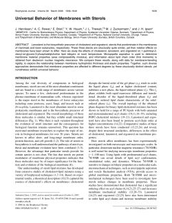 Universal Behavior of Membranes with Sterols