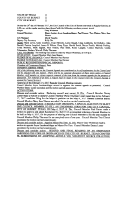 Minutes - City of Burnet