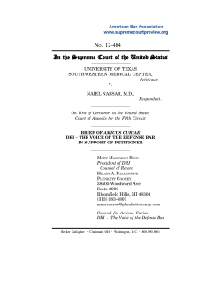12-484 Brief for Dri &ndash; The Voice of the Defense Bar in Support of