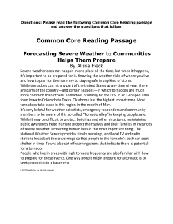Common Core Reading Passage