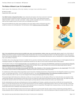 The Status of Moore`s Law: It`s Complicated
