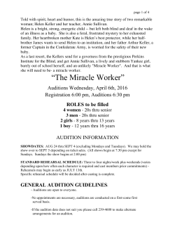 The Miracle Worker - the Barn Playhouse