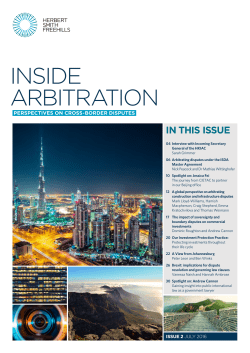 Inside arbitration - Issue 2