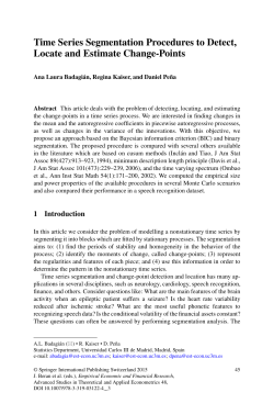 Time Series Segmentation Procedures to Detect, Locate and