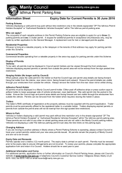 Who can apply - Manly Council