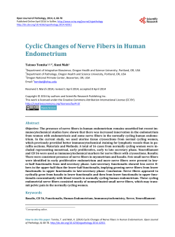 Cyclic Changes of Nerve Fibers in Human Endometrium