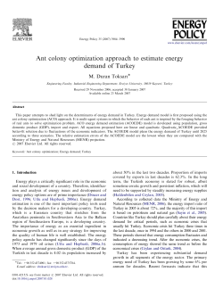 Ant colony optimization approach to estimate energy demand of