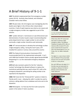A Brief History of 9-1-1 - North Dakota Association of Counties