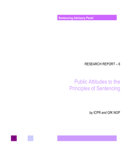 Public Attitudes to the Principles of Sentencing