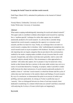 Scraping the Social? - Department of information engineering and