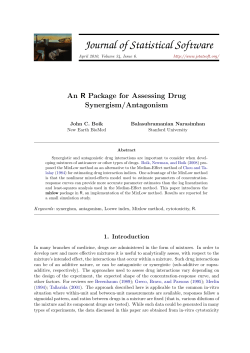 An R Package for Assessing Drug Synergism/Antagonism