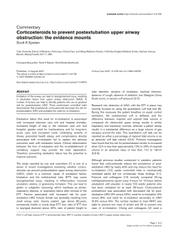 Corticosteroids to prevent postextubation upper airway obstruction