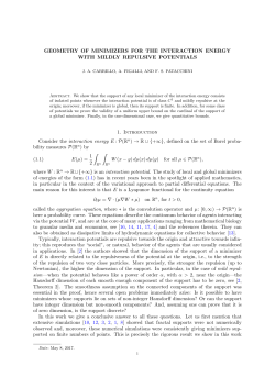 GEOMETRY OF MINIMIZERS FOR THE INTERACTION