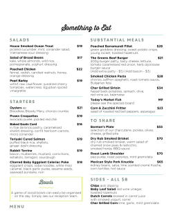 Food - The Greens North Sydney