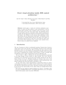 Overt visual attention inside JDE control architecture