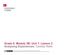 Grade 8: Module 3B: Unit 1: Lesson 2 Analyzing
