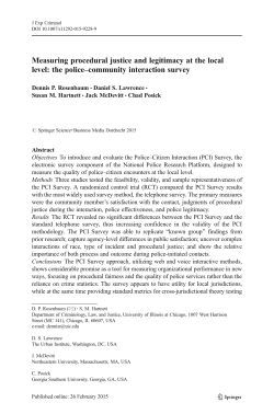 Measuring procedural justice and legitimacy at the local level: the