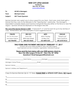 Team Sponsors - New City Little League
