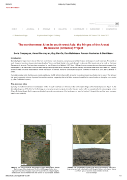 The northernmost kites in south-west Asia: the fringes of the Ararat