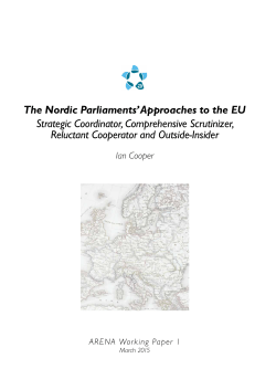 ARENA Working Paper 1/2015