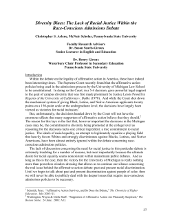 Diversity Blues: The Lack of Racial Justice Within the Race