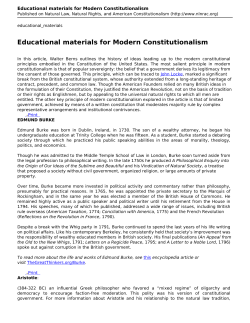 Educational materials for Modern Constitutionalism
