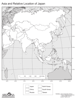 Asia and Relative Location of Japan