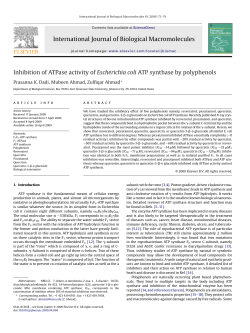 Inhibition of ATPase activity of Escherichia coli ATP
