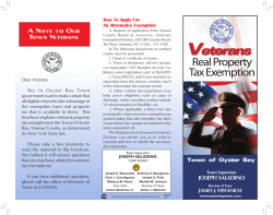 Tax Exemption For Veterans Brochure