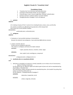 English 4 Vocab #1: &ldquo;Creativity Crisis&rdquo; 1 Vocabulary