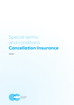 Spec. terms and conditions cancellation