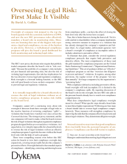 Overseeing Legal Risk: First Make It Visible