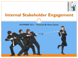 Internal Stakeholder Engagement