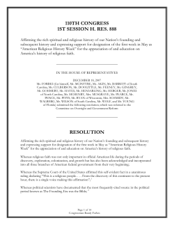 110th congress 1st session h. res. 888 resolution
